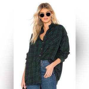 superdown Green Plaid Button Down Shirt